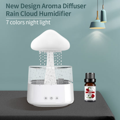 Rain Cloud Humidifier Rain Drip Aromatherapy Essential Oil Air Diffuser 450ml 7 Colours Mushroom Humidifier