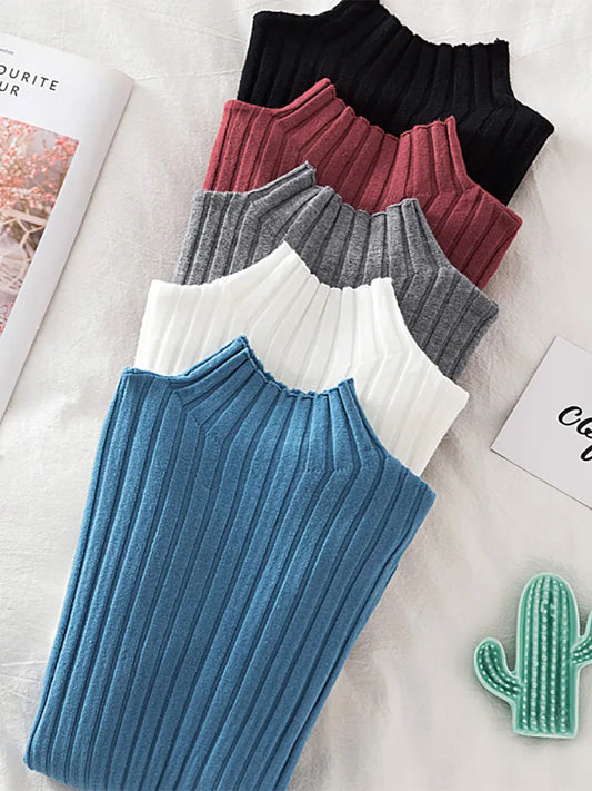 Pullover Ribbed Knitted Sweater